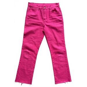 Bright Pink Women's Straight Leg Jeans | Size 8